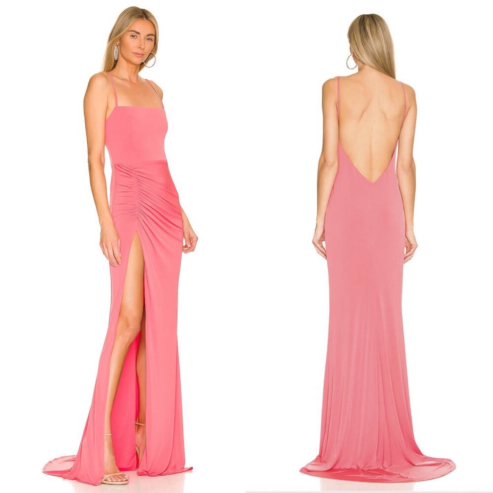 Katie May Great Kate Gown Maxi Dress coral pink size large L